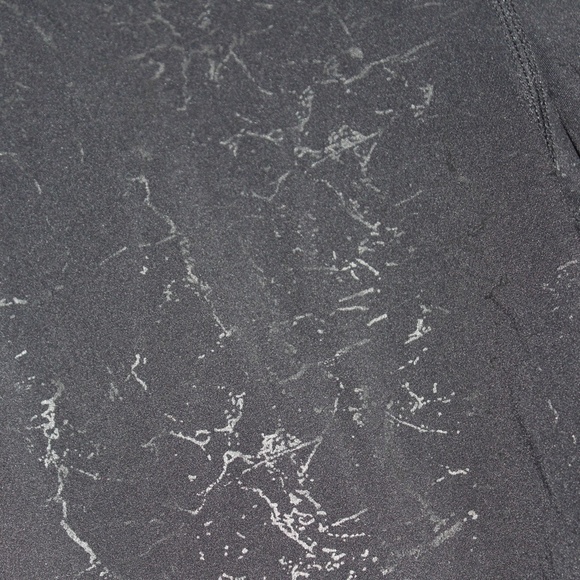 Mono B High Waisted Black Leggings Metallic Foil Overlay - Picture 2 of 4